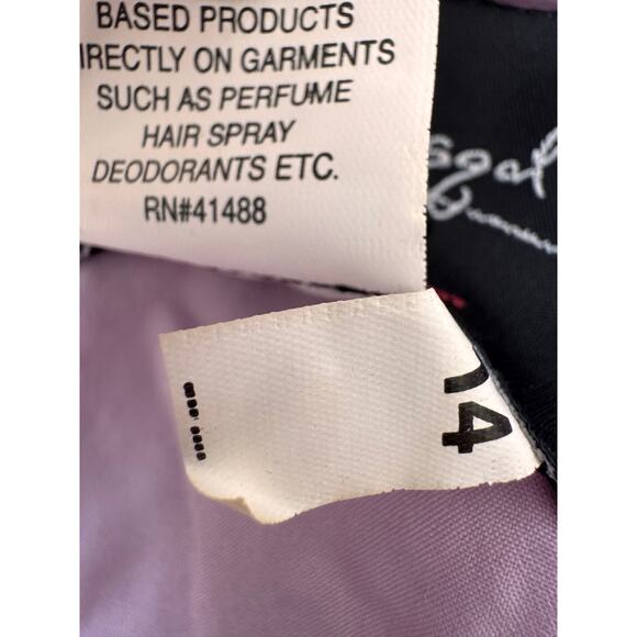 NEW MAC DUGGAL Purple Sequined Empire Waist Midi Prom Dress Size 14 - Picture 9 of 9